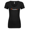 Thumbnail image for  Next Level Womens Black Ideal V Tee
