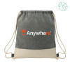 Thumbnail image for  Split Recycled Cotton Natural/Black Drawstring Bag