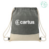Thumbnail image for  Split Recycled Cotton Natural/Black Drawstring Bag