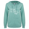 Thumbnail image for  ENZA Womens Seaglass V Notch Raw Edge Fleece Hoodie