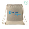 Thumbnail image for  Split Recycled Cotton Grey/Natural Drawstring Bag