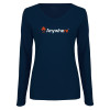 Thumbnail image for  Womens Navy Long Sleeve V Neck Tee