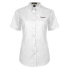 Thumbnail image for  Womens White Twill Button Up Short Sleeve