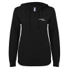 Thumbnail image for  ENZA Womens Black V Notch Raw Edge Fleece Hoodie