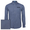 Thumbnail image for  Deep Blue Poplin Crosshatch Long Sleeve Button Down
