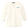 Thumbnail image for  Mercer + Mettle Womens Ivory 3/4 Sleeve Crepe Blouse