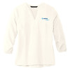 Thumbnail image for  Mercer + Mettle Womens Ivory 3/4 Sleeve Crepe Blouse