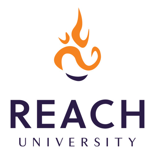  Large Decal - Reach University Stacked with Flame