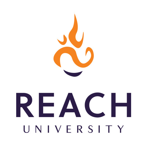  Small Decal - Reach University Stacked with Flame