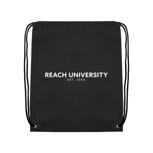  Black Drawstring Backpack - Reach University Est 2006