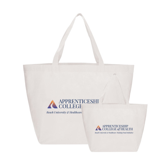  Yaya Non Woven White Shopper Tote - Apprenticeship College of Health