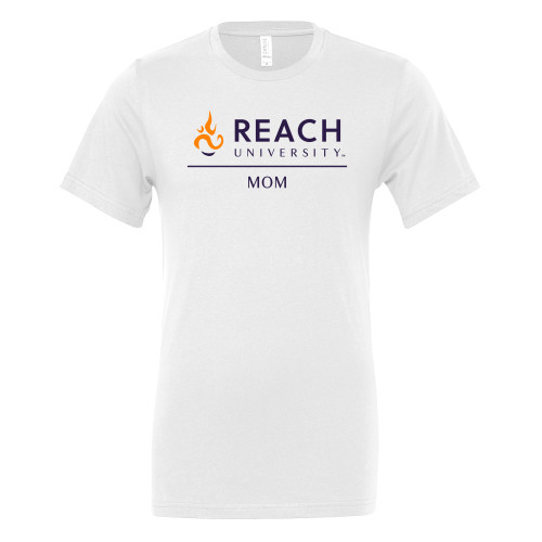  Bella + Canvas White Jersey Cotton T Shirt - Reach University Mom