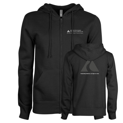  ENZA Womens Black Fleece Full Zip Hoodie - Apprenticeship College of Health