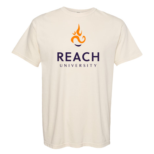  Comfort Colors Ivory T Shirt - Reach University Stacked with Flame