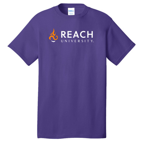  Extended Purple T Shirt - Reach University Flat with Flame