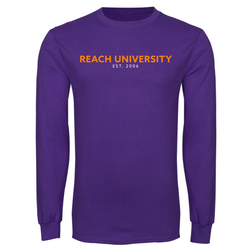  Purple Long Sleeve T Shirt - Reach University Est 2006