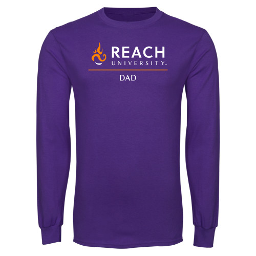  Purple Long Sleeve T Shirt - Reach University Dad