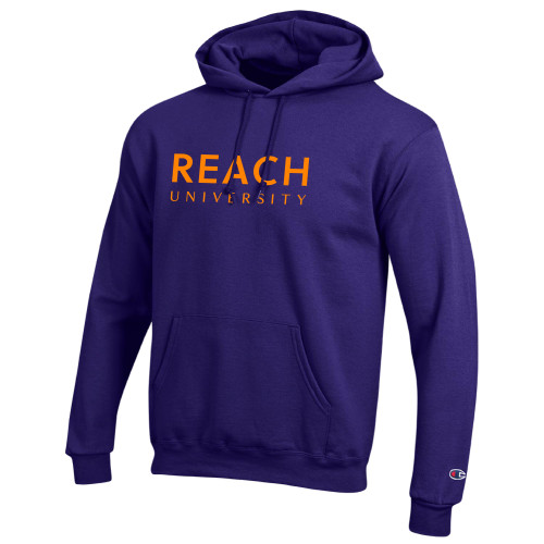  Champion Purple Fleece Hoodie - Reach University