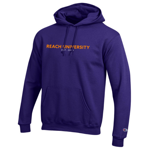  Champion Purple Fleece Hoodie - Reach University Est 2006