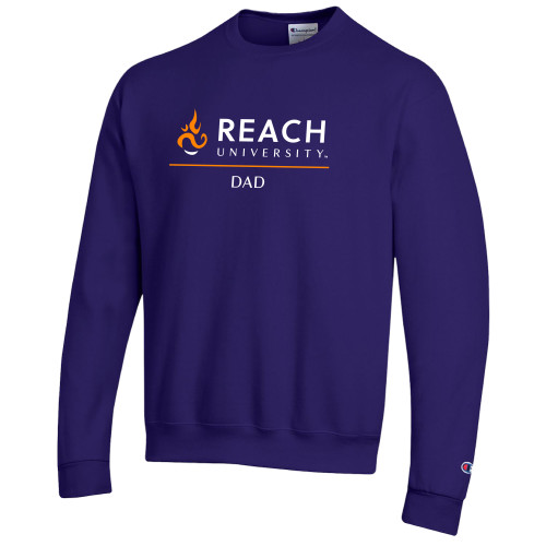  Champion Purple Fleece Crew - Reach University Dad