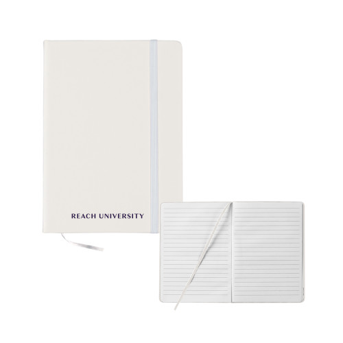  5x7 White Hard Cover Journal - Reach University Flat