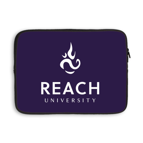  13 inch Neoprene Laptop Sleeve - Reach University Stacked with Flame