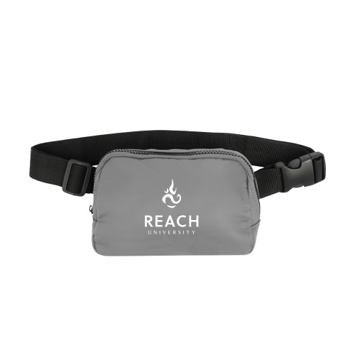  Anywhere Grey Belt Bag - Reach University Stacked with Flame