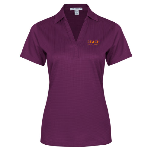  Womens Purple Performance Fine Jacquard Polo - Reach University