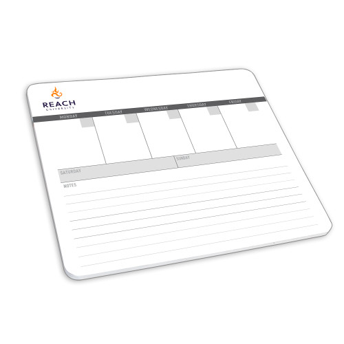  Mousepad/Week At A Glance Note Pad - Reach University Stacked with Flame