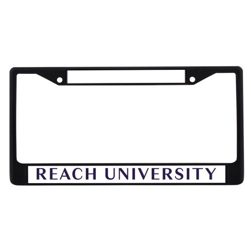  Metal License Plate Frame in Black - Reach University Flat