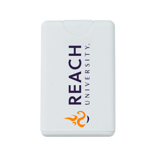  White .66 oz Card Shape Hand Sanitizer - Reach University Flat with Flame