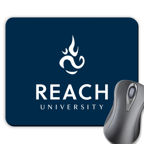  Full Color Mousepad - Reach University Stacked with Flame