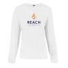 Thumbnail image for  Womens White Long Sleeve Hooded Tee