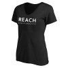 Thumbnail image for  Womens Plus Black V Neck T Shirt
