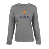 Thumbnail image for  Womens Grey Heather Long Sleeve Hooded Tee