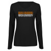 Thumbnail image for  Womens Black Long Sleeve V Neck Tee 