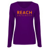 Thumbnail image for  Womens Purple Long Sleeve V Neck Tee 