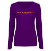 Thumbnail image for  Womens Purple Long Sleeve V Neck Tee 