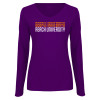 Thumbnail image for  Womens Purple Long Sleeve V Neck Tee 