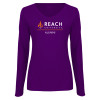 Thumbnail image for  Womens Purple Long Sleeve V Neck Tee 