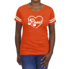 Thumbnail image for  Fall Rush Ladies Orange 60/40 Football Tee