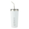 Thumbnail image for  Faye White Vacuum Tumbler w/ Stainless Steel Straw 20 oz