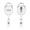 Thumbnail image for  White Oval Retractable Badge Holder w/Clip