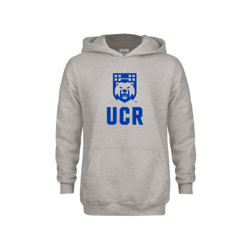  Youth Grey Fleece Hood - UCR Bear