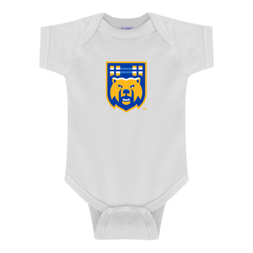  White Infant Onesie - UCR - Stand Alone Bear