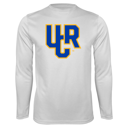  White Performance Long Sleeve Shirt - UCR Primary Logo
