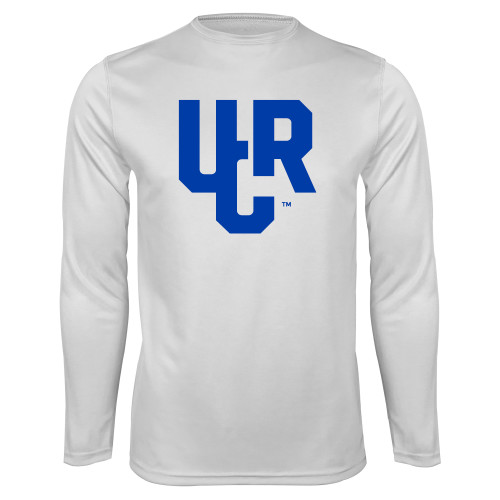  White Performance Long Sleeve Shirt - UCR Primary Logo - 1 Color