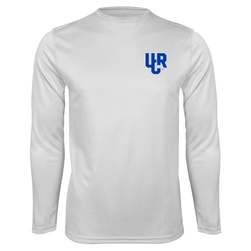  White Performance Long Sleeve Shirt - UCR Primary Logo - 1 Color
