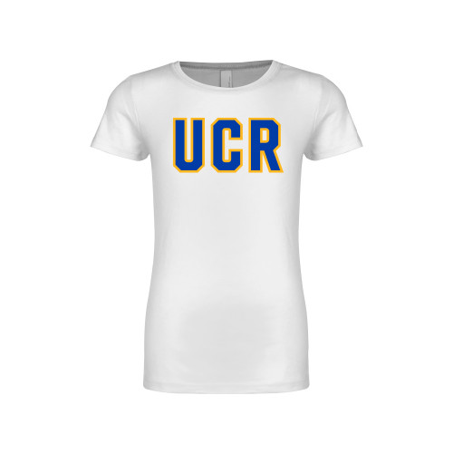  Next Level Girls White Fashion Fit T Shirt - UCR