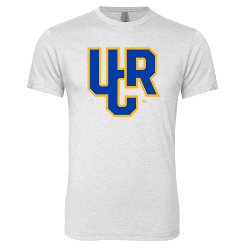  Next Level Heather White Triblend Tee - UCR Primary Logo